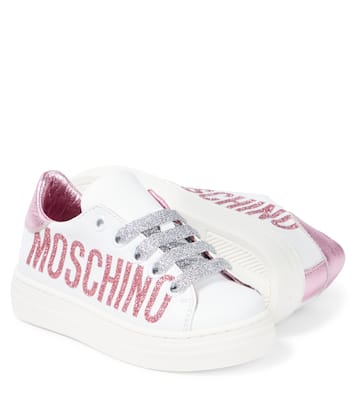 Sneakers in pelle con logo | Moschino Kids