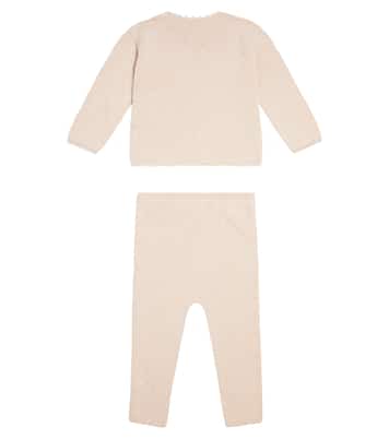 Baby Angelou wool and cotton cardigan and pants set | Bonpoint