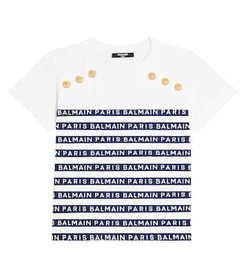 Verziertes T-Shirt aus Baumwoll-Jersey | Balmain Kids