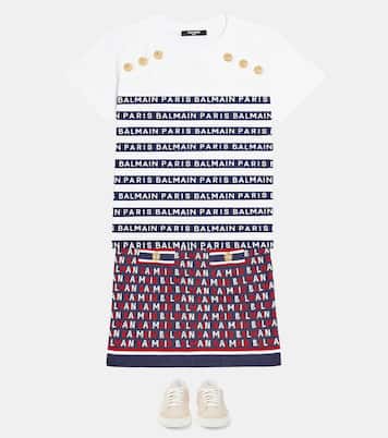 Verziertes T-Shirt aus Baumwoll-Jersey | Balmain Kids