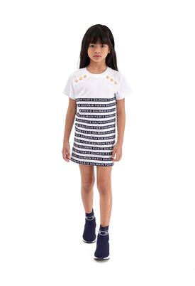 Verziertes T-Shirt aus Baumwoll-Jersey | Balmain Kids