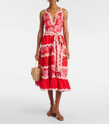 Broderie anglaise floral cotton midi dress | Farm Rio