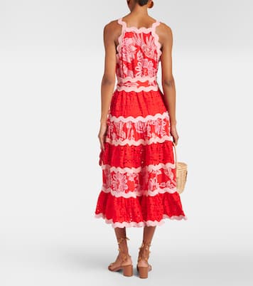 Broderie anglaise floral cotton midi dress | Farm Rio
