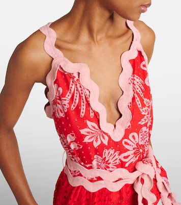 Broderie anglaise floral cotton midi dress | Farm Rio