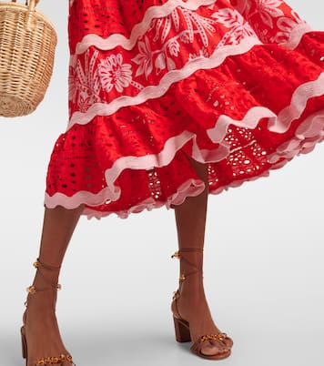 Broderie anglaise floral cotton midi dress | Farm Rio