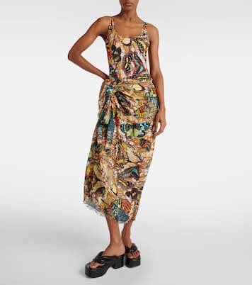 Papillon printed beach cover-up | Jean Paul Gaultier