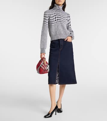 Tote Peg Small aus Jacquard | Burberry