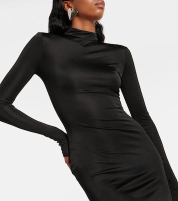 Flounced velvet and jersey gown | David Koma