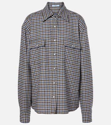 Camicia in lana a quadri | Prada