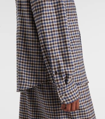 Camicia in lana a quadri | Prada