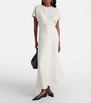 Vestido largo drapeado | Toteme