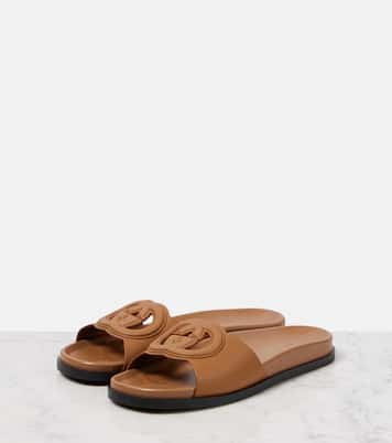 Pantoletten Gucci Cut aus Leder | Gucci