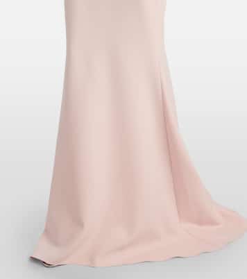 Loura draped peplum crêpe gown | Safiyaa