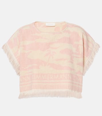 Top cropped Maxine in spugna di cotone | Zimmermann