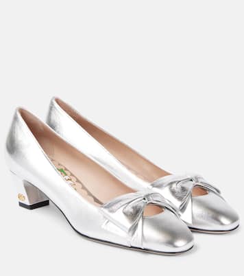 Pumps Bowow 45 in pelle metallizzata | Valentino Garavani