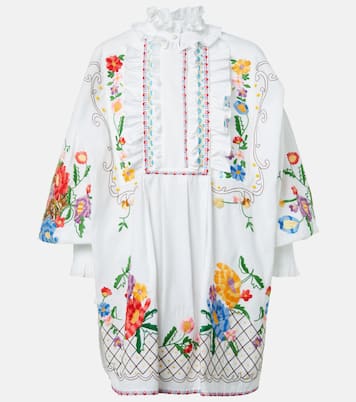 Bestickte Bluse aus Baumwolle, Leinen und Seide | Valentino