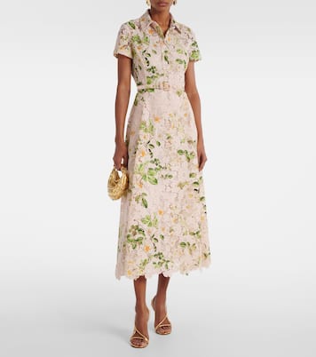 Robe chemise Rose imprimée | Monique Lhuillier