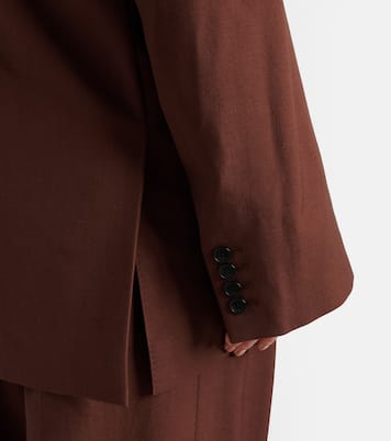 Blazer doppiopetto in gabardine di lana | Saint Laurent