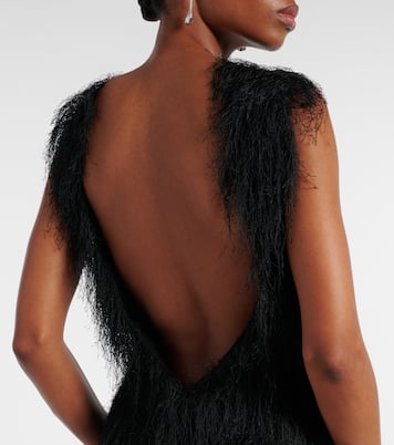 Fringe open-back maxi dress | Entire Studios