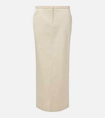 Gonna lunga in raso di misto cotone | Toteme