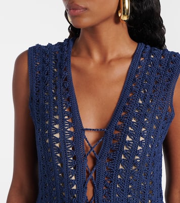 Abito corto in crochet di cotone | Anna Kosturova