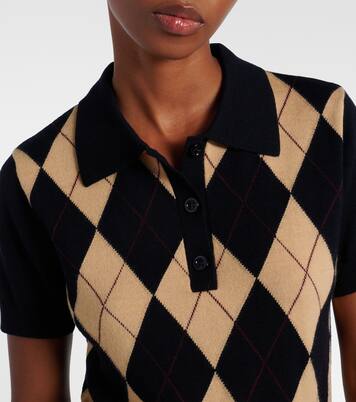 Argyle wool polo shirt | Frame