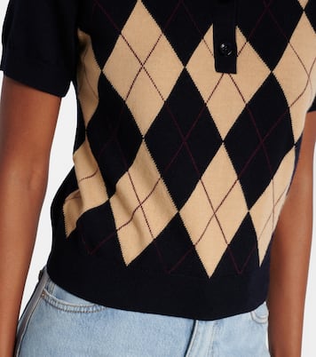 Argyle wool polo shirt | Frame