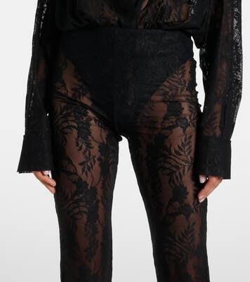 Lace flared pants  | Norma Kamali