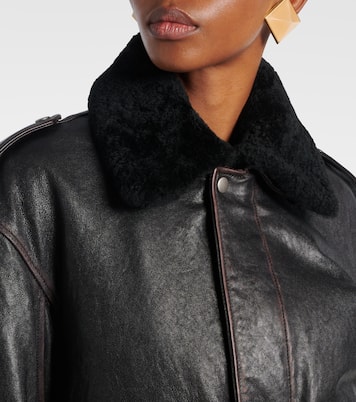 Veste en cuir et shearling | Saint Laurent