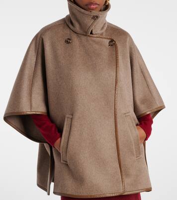 Cape Corsaro en cachemire et cuir | Max Mara