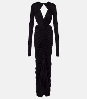 Poppy ruched open-back jersey gown | Rick Owens