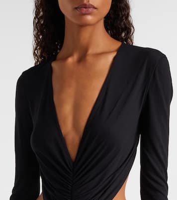Poppy ruched open-back jersey gown | Rick Owens