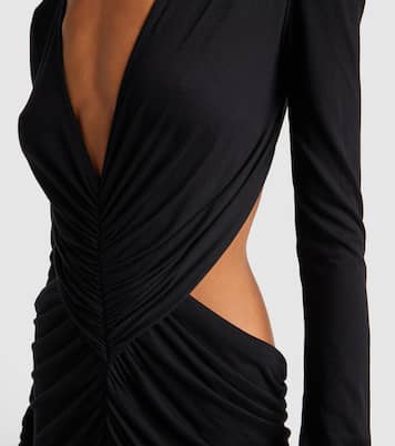 Poppy ruched open-back jersey gown | Rick Owens