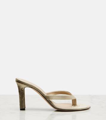 Sacha velvet thong sandals  | The Row