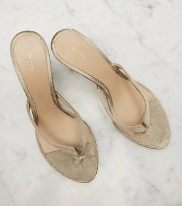 Sacha velvet thong sandals  | The Row