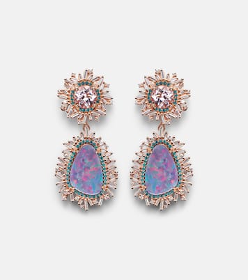 Boucles d’oreilles One Of A Kind en or rose 18 ct, opale, morganites et diamants | Suzanne Kalan