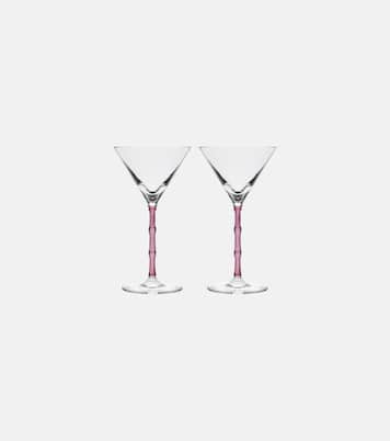 Bamboo set of 2 martini glasses | La DoubleJ