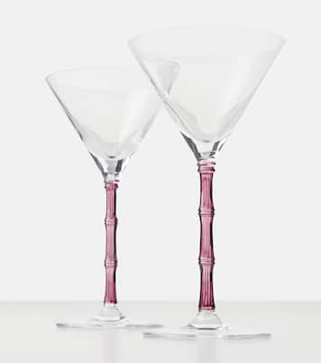 Bamboo set of 2 martini glasses | La DoubleJ