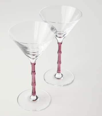 Bamboo set of 2 martini glasses | La DoubleJ