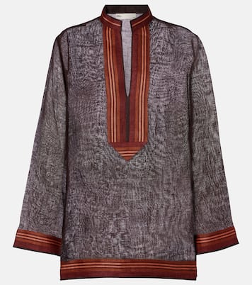 Sheer linen kaftan | Tory Burch