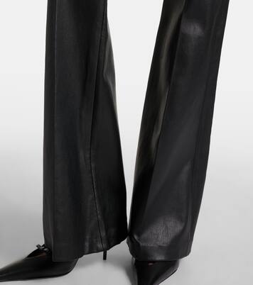 Tafira mid-rise leather flared pants | Joseph
