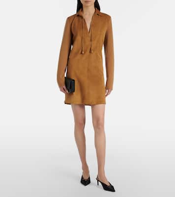 Robe en laine mélangée et daim | Tom Ford