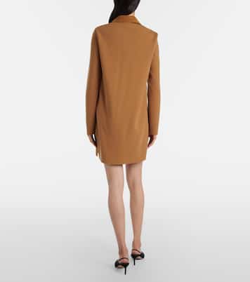 Robe en laine mélangée et daim | Tom Ford