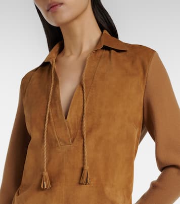 Robe en laine mélangée et daim | Tom Ford