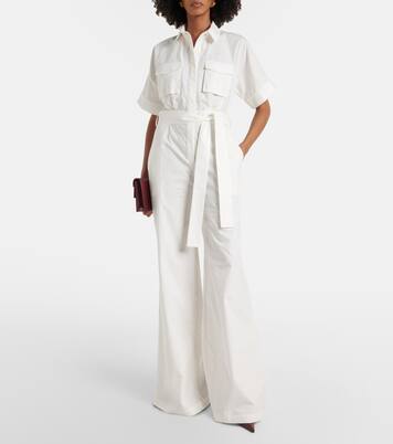 Belted cotton jumpsuit | Elie Saab