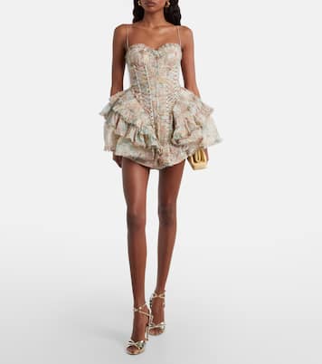 Vestido corto Rebellion de seda floral | Zimmermann