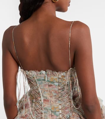 Vestido corto Rebellion de seda floral | Zimmermann