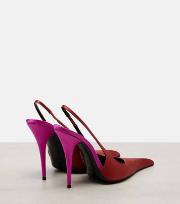 Slingback-Pumps Deroche 110 aus Satin | Saint Laurent