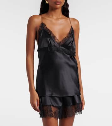 Lace-trimmed silk-blend satin camisole | Nina Ricci
