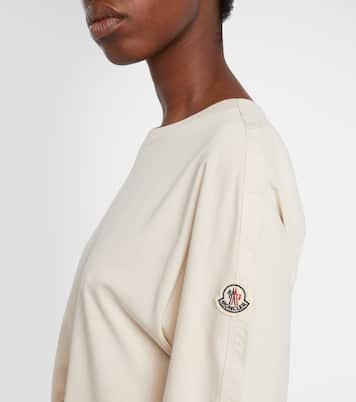 Belted cotton-blend jersey minidress | Moncler